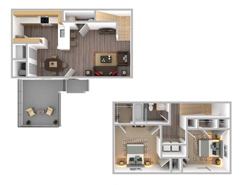a floor plan of a house with a bedroom and a living room